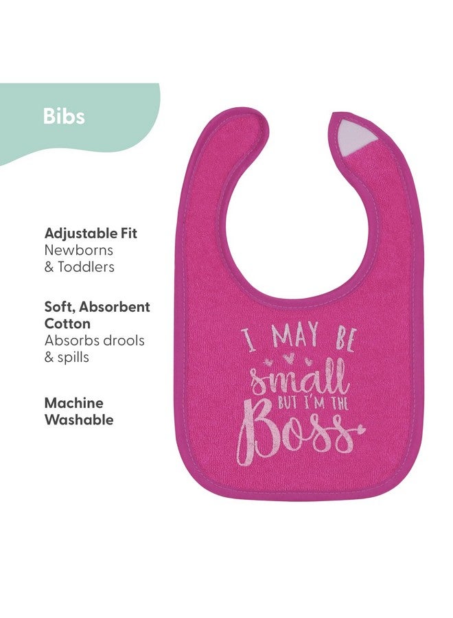 The Peanut Shell The Peanutshell Baby Girl Terry Bib Set of 8-100% Cotton, Soft, Absorbent Baby Bibs, Toddler Girl Set, Newborn & Infant Bib - Pink - Image 2