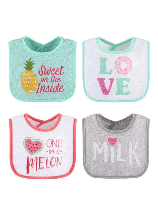 The Peanut Shell The Peanutshell Baby Girl Terry Bib Set of 8-100% Cotton, Soft, Absorbent Baby Bibs, Toddler Girl Set, Newborn & Infant Bib - Pink - Image 4