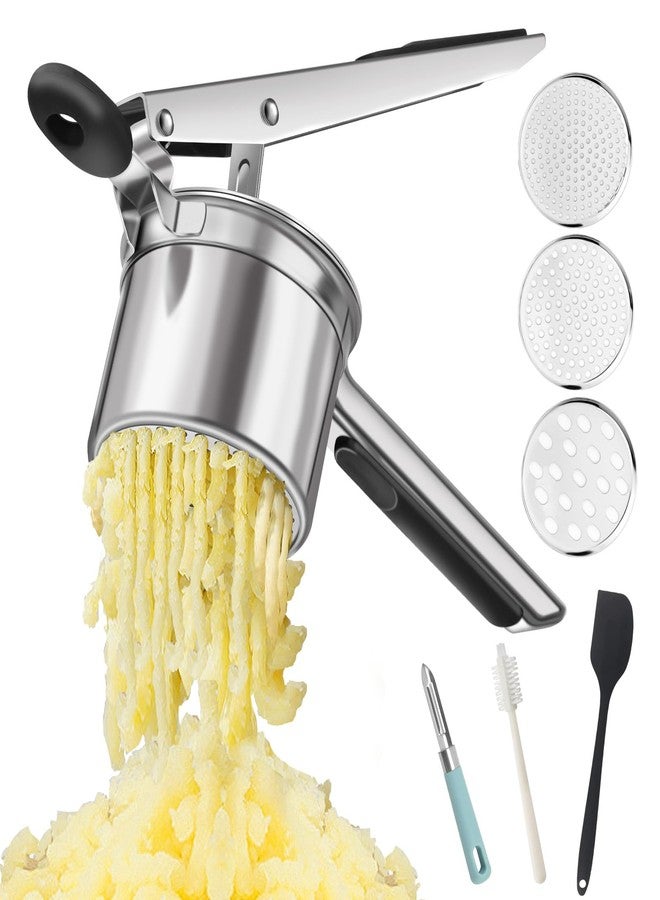 JETONN Potato Ricer, Heavy Duty Stainless Steel Potato Masher and Ricer for Mashed Potatoes, Kitchen Gadget for Mashed Potatoes with 3 Interchangeable Discs - Image 1