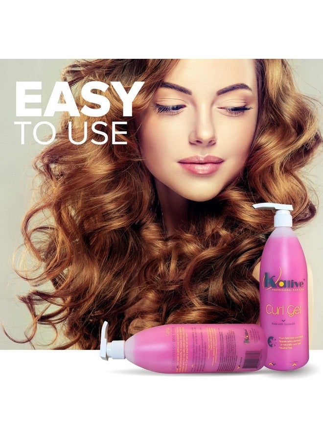 KALIVE 2 STYLE Kalive Curl Gel 32 Oz For Curly Hair. This Hair Product For Women Defines All Types Of Curls Waves And Hair Textures Natural Or Permed. - Image 5