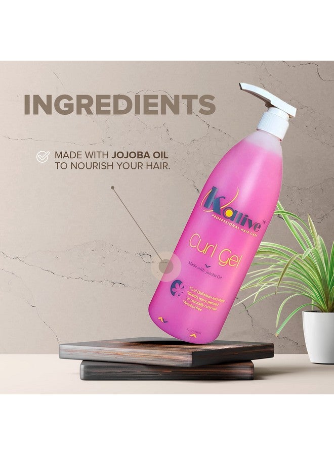 KALIVE 2 STYLE Kalive Curl Gel 32 Oz For Curly Hair. This Hair Product For Women Defines All Types Of Curls Waves And Hair Textures Natural Or Permed. - Image 4