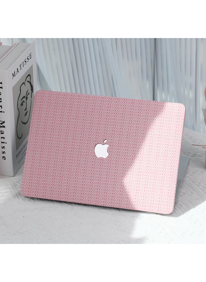 ماركة غير محددة - ينطبق على غطاء حماية الكمبيوتر المحمول Apple MacBookPro غطاء حماية الكمبيوتر من الجلد الصناعي غير اللامع بنمط قش M3 - اللون: K1611 حصيرة من القش - رقم 2 لون - الطراز المطبق: (مسطح) 15.4 Pro Retina (A1398) - Image 1