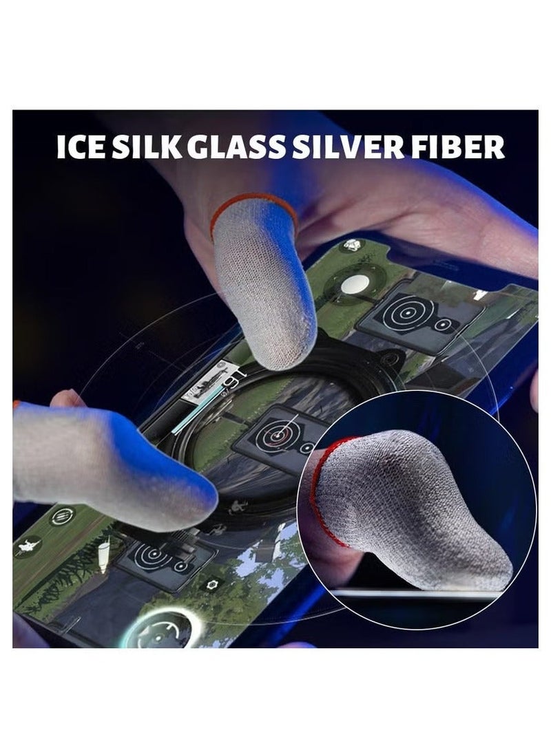 PUBG Mobile Finger Sleeves 4 PCS with Portable Aluminum Alloy Shell High-Sensitive Anti-Sweat Breathable Seamless Design for Mobile Gaming Fortnite Call of Duty Rule of Survival Red for Everyday Use - Image 5