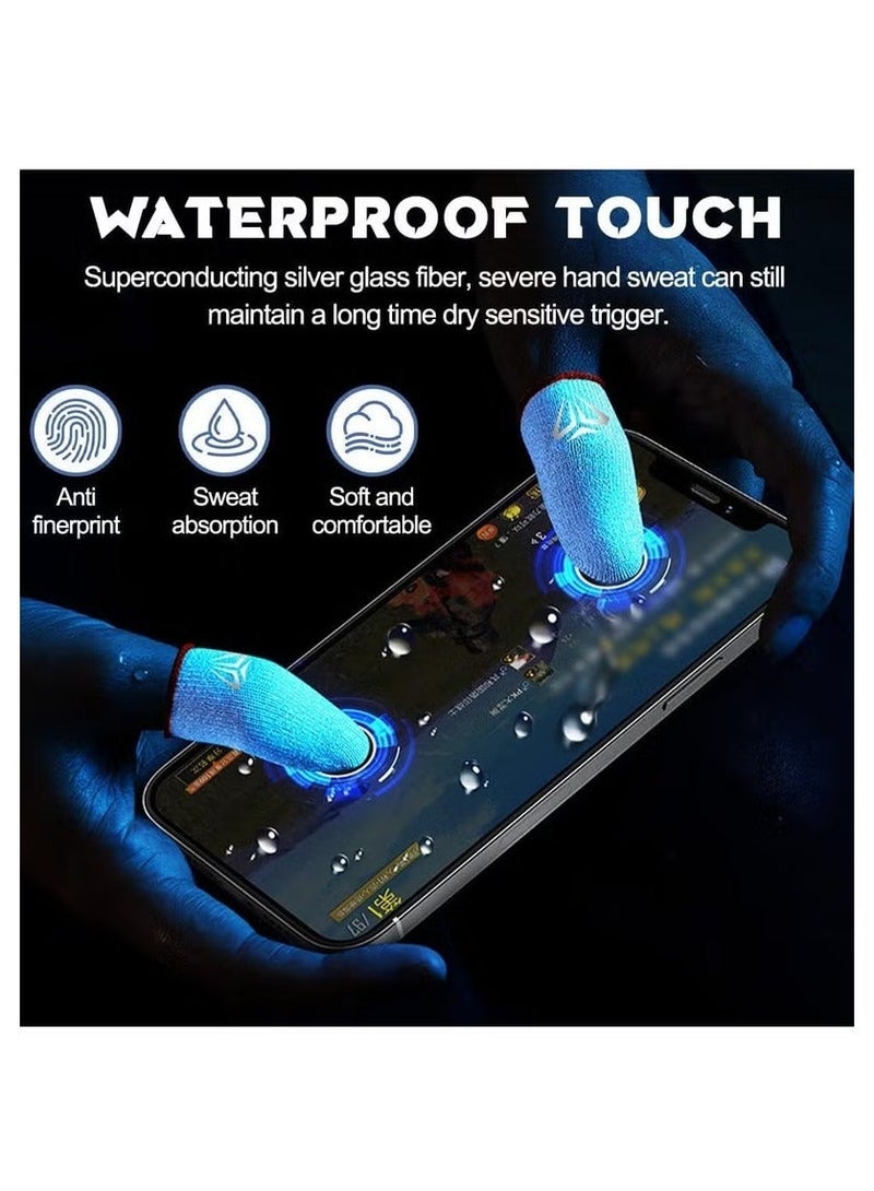 PUBG Mobile Finger Sleeves 4 PCS with Portable Aluminum Alloy Shell High-Sensitive Anti-Sweat Breathable Seamless Design for Mobile Gaming Fortnite Call of Duty Rule of Survival Red for Everyday Use - Image 4