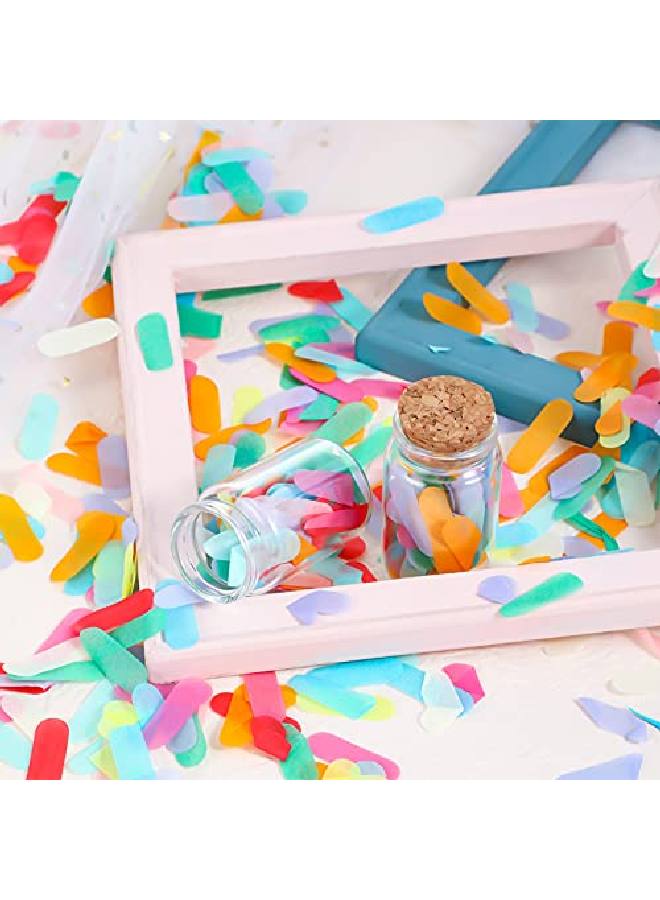 Tissue Sprinkle Confetti Dount Baby Shower Table Confetti Colorful Rainbow Sprinkle Confetti For Ice Cream Theme Party Birthday Baby Shower Party Suppliers Decoration (50G)