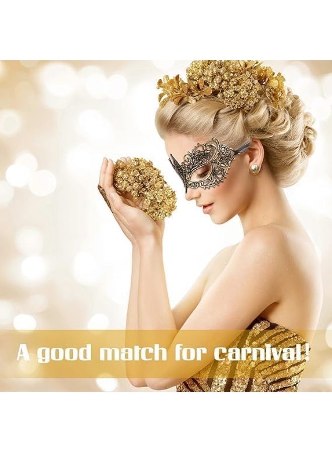 ChicAbode 3 Pieces Masquerade Masks, Lace Eye Mask Lady Girl Face Venetian Lace Mask for Ball Party Venetian Masquerade Costume Masquerade Party Cosplay Costume Props - Image 4