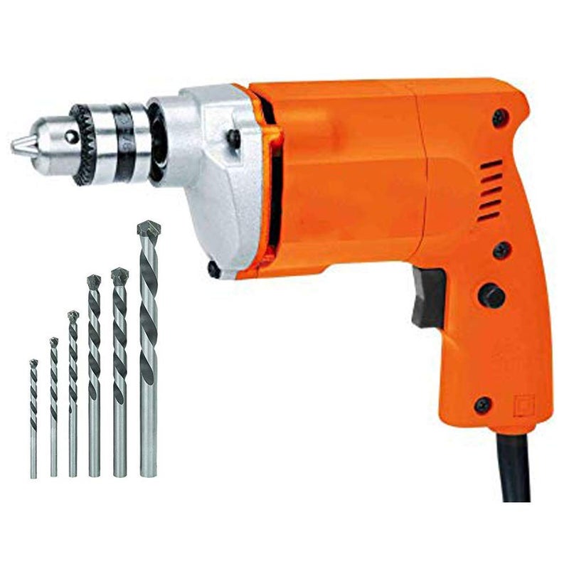 MLD APD010A Electric Drill Machine 10Mm with 5 pcs Masonry Drill Bit Set Size 10 mmColorMulti MaterialPlastic - Image 1
