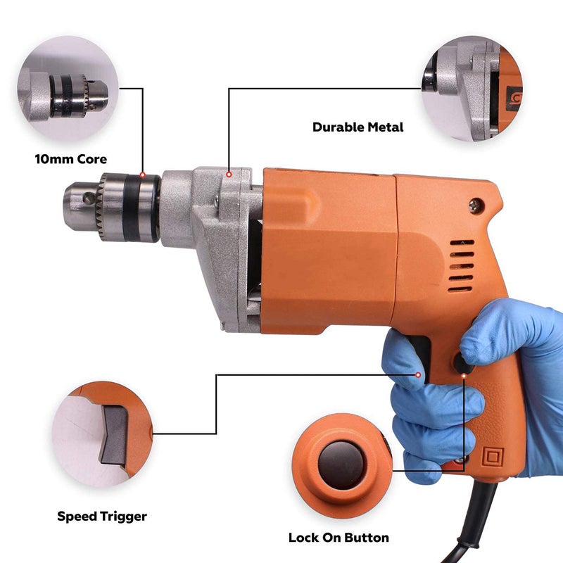 MLD APD010A Electric Drill Machine 10Mm with 5 pcs Masonry Drill Bit Set Size 10 mmColorMulti MaterialPlastic - Image 2