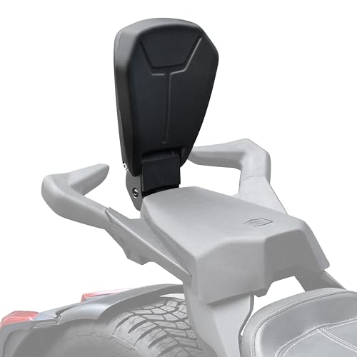 SAUTVS Black Foldable Passenger Backrest for Can-Am Ryker, Cast Aluminum Black Sport Passenger Back Rest Kit for Can Am Ryker 600 900 & Ryker Rally 2019-2023 Accessories (Replace #219400843) - Image 1