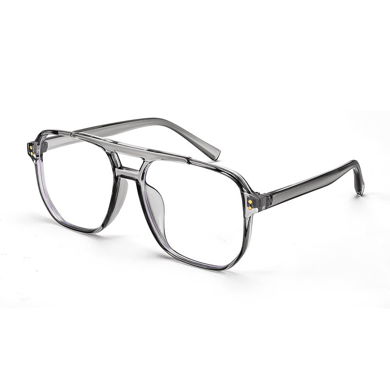 FEISEDY FEISEDY Blue Light Blocking Glasses Fake Nerd Clear Square Computer Lightweight Pilot Glasses Frame Oversized B2866  - Image 1