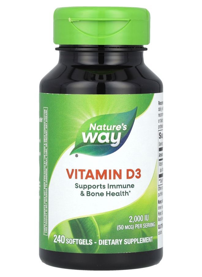 Nature's Vitamin D3 50 mcg (2000 IU) 240 Softgels 