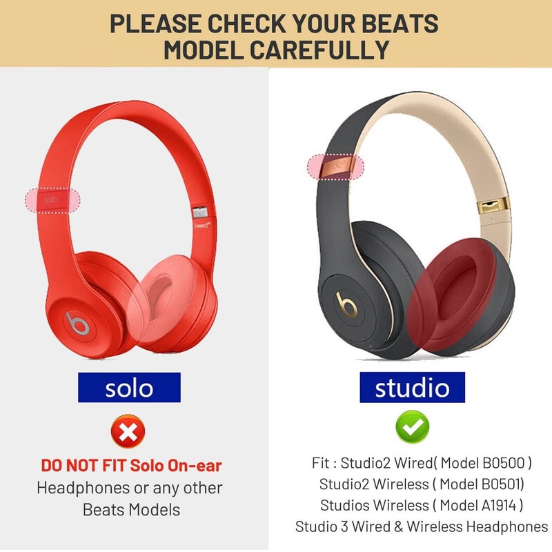 Sodorous Studio 3 Ear Pads Cushions Replacement Earpads for Beats Studio 2 & Studio 3 Wired & Wireless Headphones,Ear Cushions Memory Foam Earpads with Soft Protein Leather Replacement Parts -White Floral - Image 5