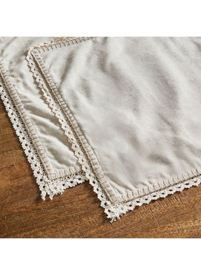 Home Box طقم حواف طاولة دانتيل من ناتوريو 2 قطعة 48 x 33 سم - Image 3