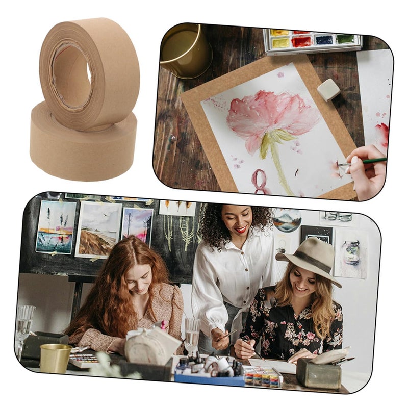 Kraft Paper Water Activated Framing Tape 3 Rolls For Artwork Picture Frame Backing - Image 4