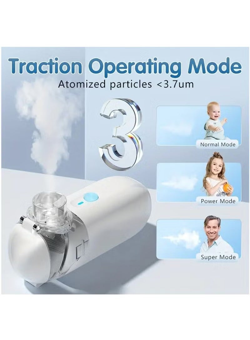 Portable Mesh Nebulizer Handheld Nebulizer for Cough, Portable Personal Cool Mist Steam Inhaler for Sinus Cold,Kids Adults Use - Image 5
