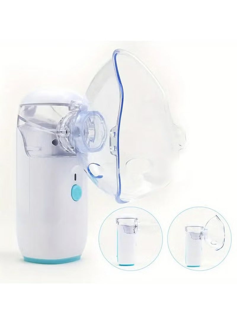 Portable Mesh Nebulizer Handheld Nebulizer for Cough, Portable Personal Cool Mist Steam Inhaler for Sinus Cold,Kids Adults Use - Image 1