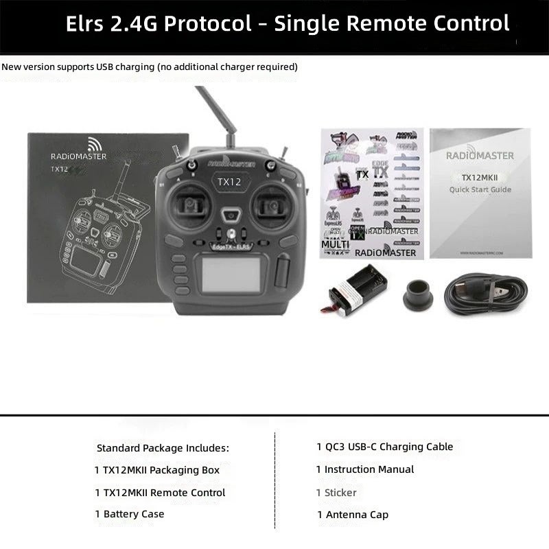 RADIOMASTER 2.4G Multi-Protocol RC Transmitter for FPV Drones and RC Planes, Open-Source Handheld Radio Controller with Model Memories, Runs on Two 18650 Cells, Batteries Not Included - Image 1