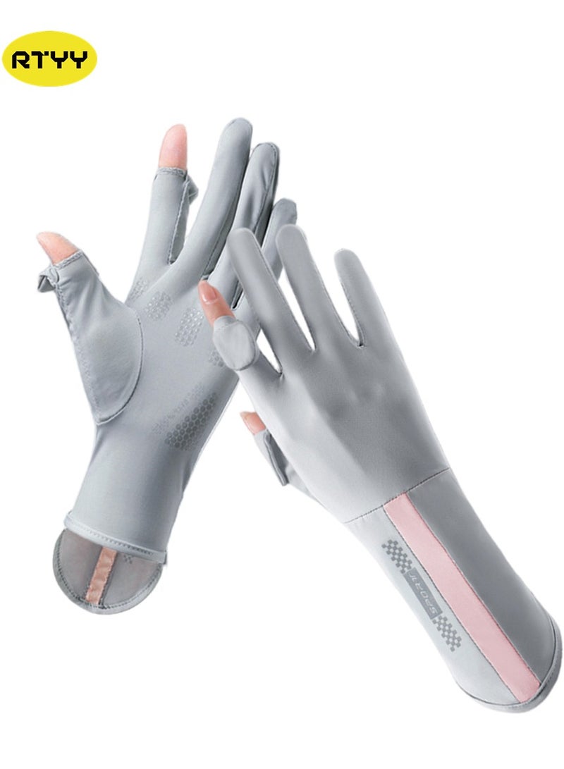 RTYY قفازات نسائية، قفازات قيادة، قفازات طويلة للحماية من أشعة الشمس في الصيف، حماية من الأشعة فوق البنفسجية - Image 1