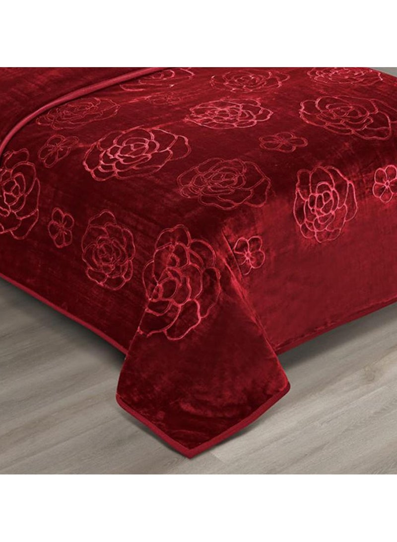 ART Two-sided blanket, weight 5 kg, engraved face, plain face with a super soft texture, king size 200*240 cm - Image 2