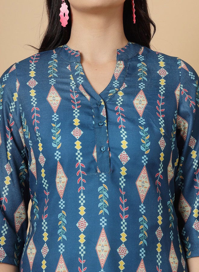 RAASSIO كُرتي مزخرف بنقوش عرقية للنساء - Image 2