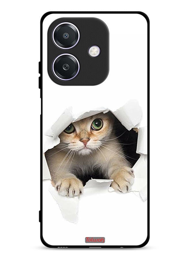 Tolwak Oppo A3x 5G Protective Case Cover Cat Appearing  - Image 1