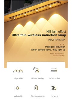 MITOYO Motion Sensor Light - Aluminum Alloy LED Light - Cordless Under Cabinet Light - White, Warm, Natural Light - Human Body Sensor - Magnetic Installation - Rechargeable Night Light for Kitchen, Staircase, Bedroom, Drawer  - Image 2