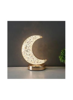 AWD Ramadan Crescent Crystal Table Light, Star Eid Light, Art Night Lights Home Ramadan Decoration, Muslim Ramadan Table Light Crafts Desktop Decoration Eid Ornaments Gifts.  - Image 2