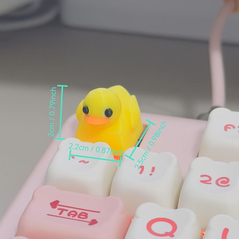 Handmade Yellow Duck Keycaps Desktop Set Gaming Enthusiast Holiday Gift Choice - Image 3