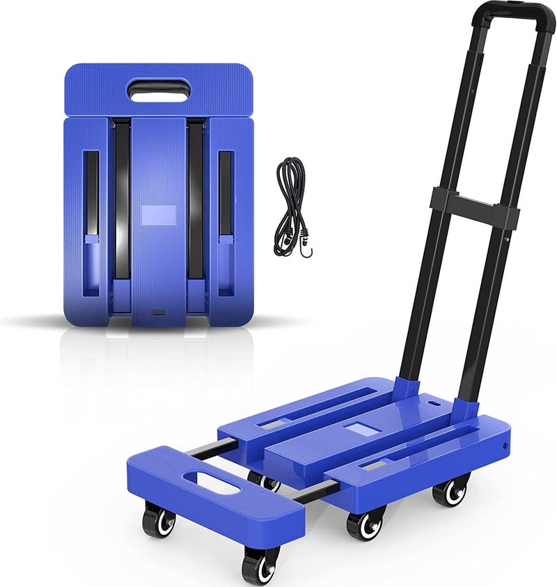 XXSSIER Foldable Platform Trolley for Heavy Weight/Material Handling Goods with Capacity of 150KG with 6 Wheels (Includes String and Trolley) - Image 1