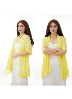 For Women Lightweight Breathable Solid Color Soft Chiffon Long Fashion Scarves Sunscreen Shawls (Yellow) - pzsku/ZBDA53D16A173B901F12DZ/45/_/1735566831/4bd20373-33b9-424b-83cb-af17407a4c15