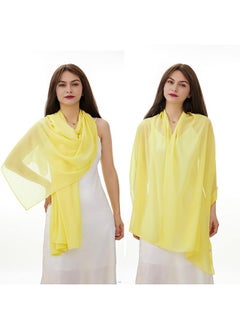 For Women Lightweight Breathable Solid Color Soft Chiffon Long Fashion Scarves Sunscreen Shawls (Yellow) - pzsku/ZBDA53D16A173B901F12DZ/45/_/1735566881/44458127-9908-4cc5-bca7-6f3edf30f48d