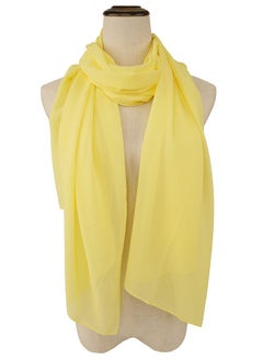 For Women Lightweight Breathable Solid Color Soft Chiffon Long Fashion Scarves Sunscreen Shawls (Yellow) - pzsku/ZBDA53D16A173B901F12DZ/45/_/1735567251/a29642fb-fb20-4273-8131-ef8a7821b5c9