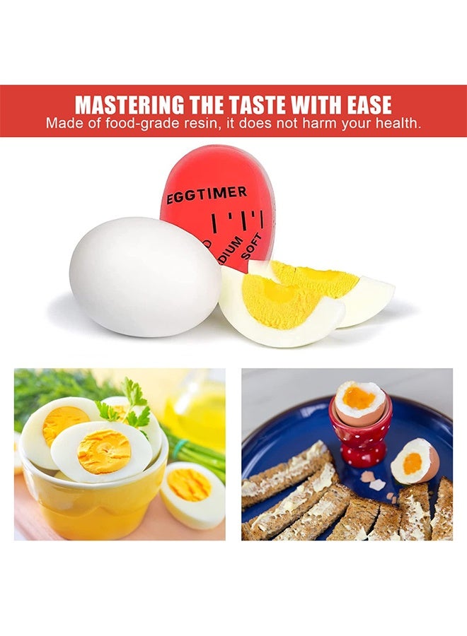 2Pcs Color Changing Boiled Egg Timer, Heat Sensitive Kitchen Cooking Tool with Soft Medium Hard Boiled Eggs Indicator, Safe Durable Design for Home Daily Use & Gift - Image 3
