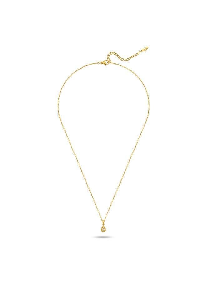 POLICE Dropelle Yellow Gold Plated Stainless Steel Pendant Necklace for Women - Image 3