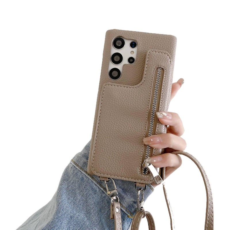 Protective Case | Khaki Leather Texture | Drop Protection | Shockproof Cover for Samsung Galaxy A15 - Image 1