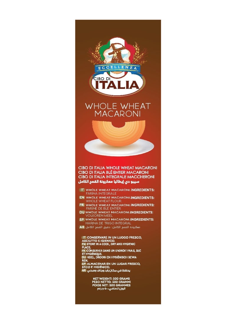 Cibo Di Italia Macaroni  Whole Wheat  Pasta 500g - Image 3