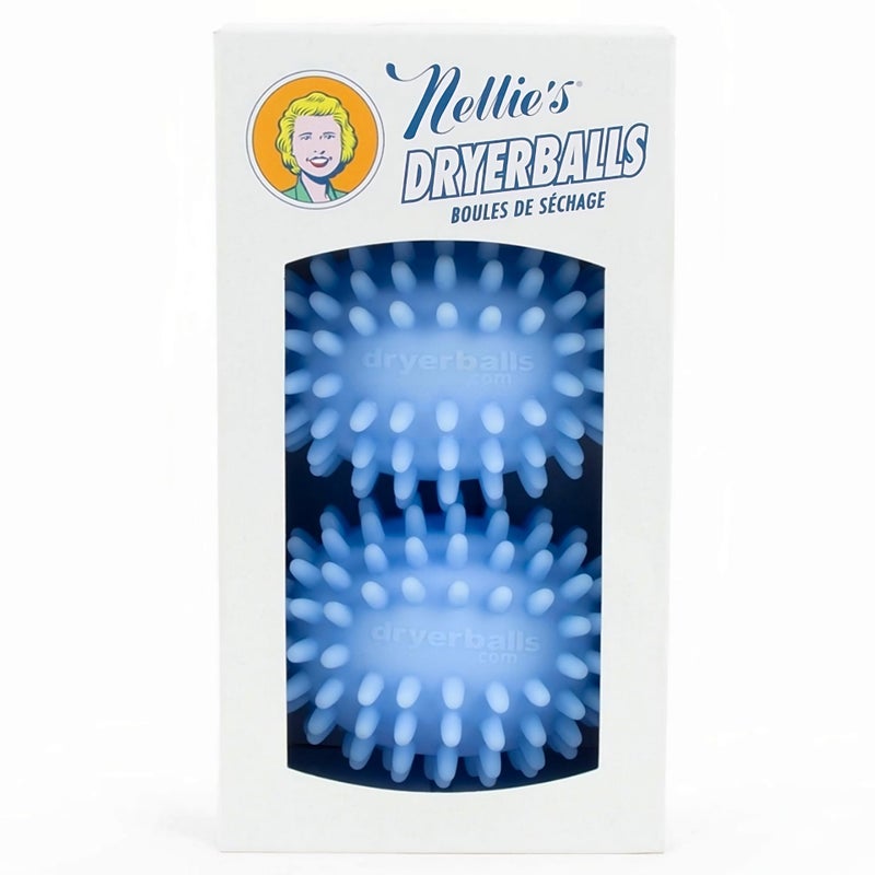 Nellie's كرات تجفيف نيللي - كرات تجفيف غسيل مستدامة - تنعم الأقمشة، تقلل التجاعيد، وتقصّر وقت التجفيف - بديل لورق التجفيف (عبوة 2) - Image 1