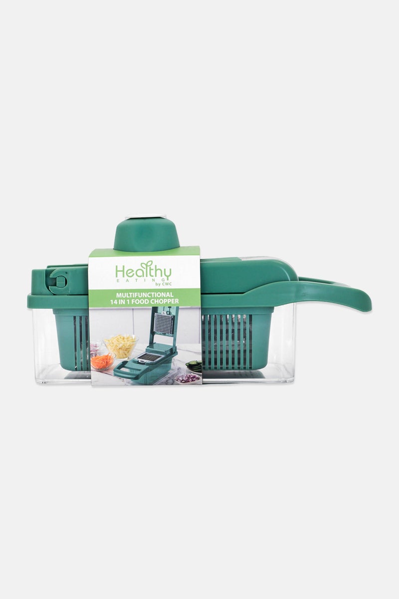 COOK WITH COLOR Multi Functional 14 In 1 Food Chopper, Green - Image 1