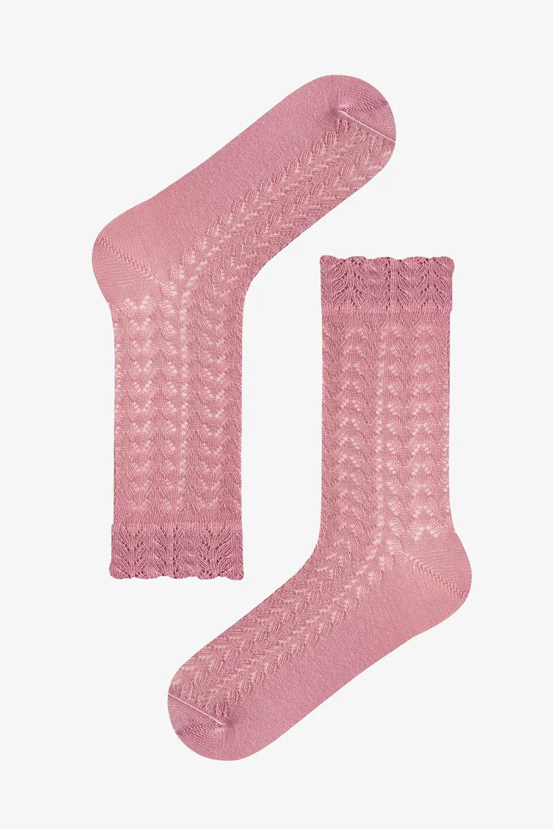Penti PENTI Silky Colosio Lace Pattern Cotton 2-Pack Crew Socks