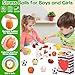 AugToy 24 Pack Stress Ball Classroom Prizes Party Favor for Kids Prefilled Easter Eggs Foam Sports Squeeze Toys Goodie Bag Stuffers Bouncy Balls Boys Baseballs Basketball Football Bulk Toys - Image 4
