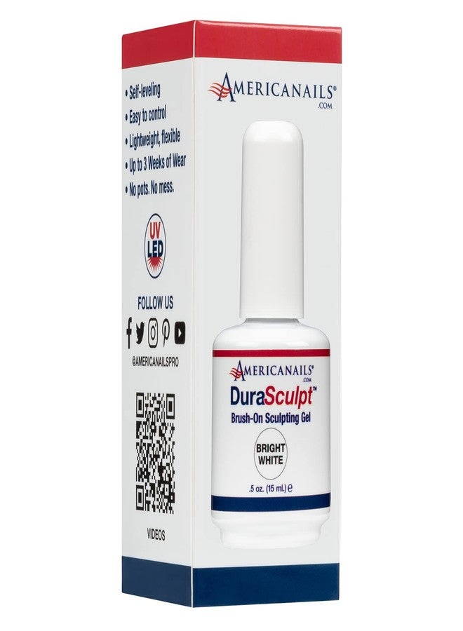 AMERICANAILS .COM Americanails DuraSculpt Brush-On Sculpting Gel Builder In A Bottle, Self-Leveling, Quick Cure Under LED Lamp - Bright White - Image 5