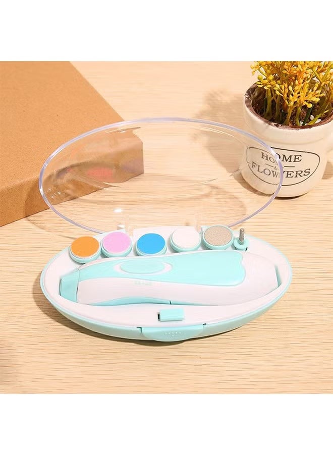 nail Electric Nail File Trimmer manicure Kit, Vibration Motor With Different Grinding And Polishing Heads For Newborn- 7 Pieces - Image 5