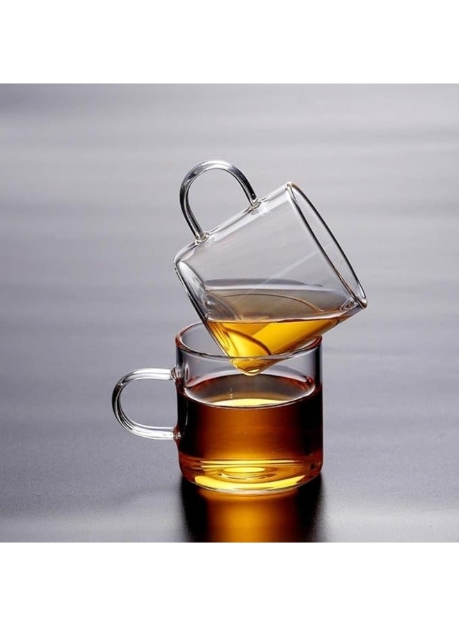 6 Pieces Coffee Cups - 80ml Clear - Image 4