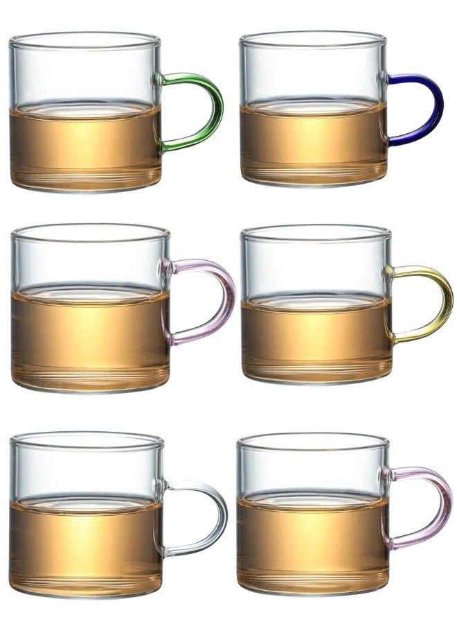 6 Pieces Coffee Cups - 80ml Clear - Image 1