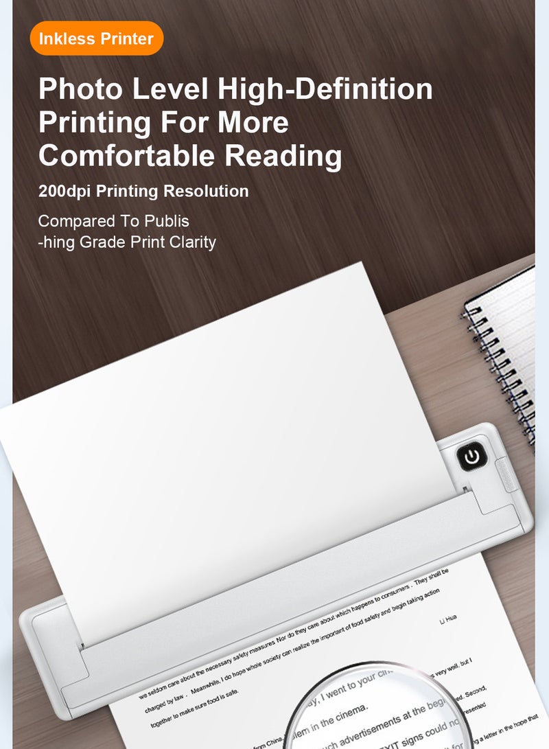 Kidle طابعة حرارية منزلية صغيرة A4 مع حل طباعة بدون حبر محمول عبر WiFi للطلاب وموظفي المكاتب - Image 2
