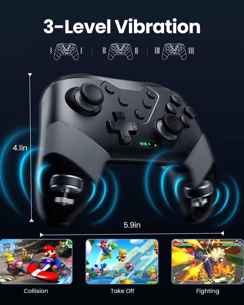 VOYEE Switch Controllers Compatible with Switch 2/Switch/Lite/OLED, Programming Wireless Pro Controller with Motion Control, Vibration, Wake-up, Turbo, Screenshot - Image 5