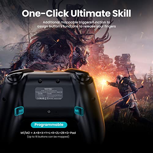 VOYEE Switch Controllers Compatible with Switch 2/Switch/Lite/OLED, Programming Wireless Pro Controller with Motion Control, Vibration, Wake-up, Turbo, Screenshot - Image 3