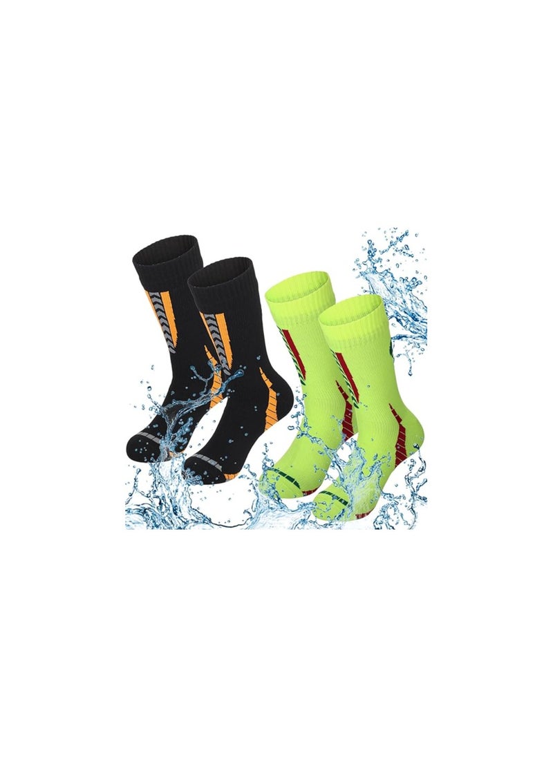 SYOSI Waterproof Socks, 2 Pairs Unisex Waterproof Breathable Socks, Outdoor Camping  Skiing Hiking Wading Fishing Socks Cycling Golf for Men Women(43-46)  - Image 1