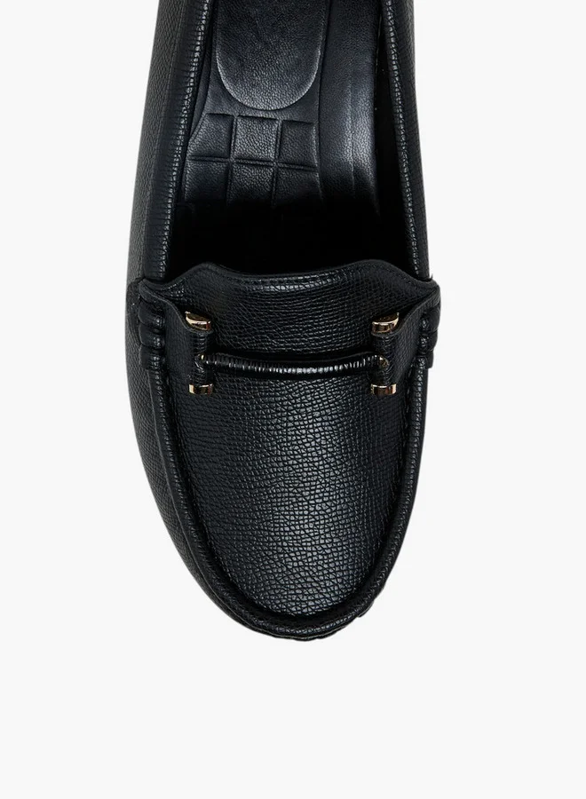 Le Confort Solid Slip-On Loafers with Wedge Heels