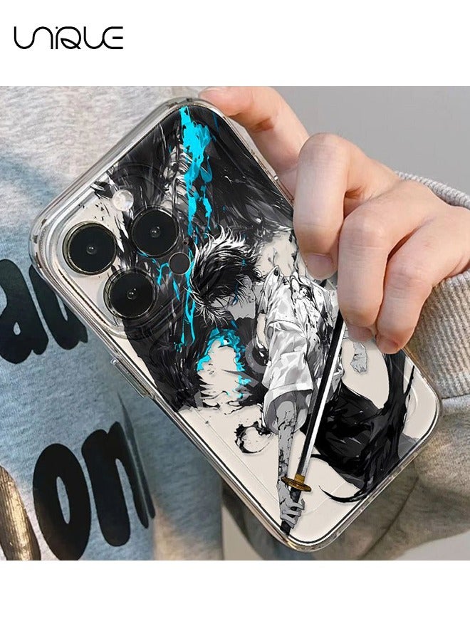 Unique Compatible with iPhone 15 Pro Max Cases, Anime Character Cases, Okkotsu Yuta Cases - Clear Black Phone Cases - Sleek and Simple Phone Cases - TPU Drop Protection - Image 3